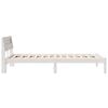 vidaXL Bed Frame with Headboard White 90 x 200 cm Solid Pine Wood