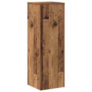 vidaXL Plant Stand Old Wood 33x33x100 cm Engineered Wood