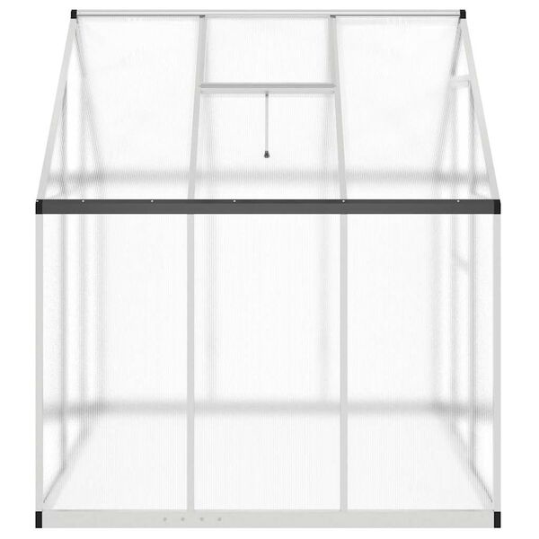 vidaXL Greenhouse with Base Frame Silver 169x169x195 cm Aluminium