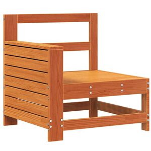 vidaXL Garden Armrest Sofa Wax Brown 69x62x70,5 cm Solid Wood Pine