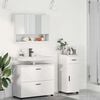 vidaXL Bathroom Furniture Set 3 pcs White Engineered Wood and Metal