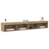 vidaXL TV Wall Cabinets Panama 2 pcs Artisan Oak 100 x 30 x 30 cm