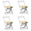 vidaXL 5 Piece Butterfly Dining Set Corona Foldable White Pinewood
