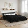 vidaXL Summer Duvet Quilted Black 220 x 240 cm Microfiber