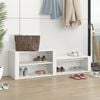 vidaXL Shoe Cabinet High Gloss White 150x35x45 cm Engineered Wood