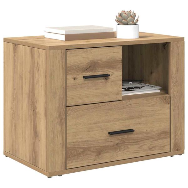 vidaXL Bedside Cabinet Artisan Oak 35 x 60 x 50 cm Engineered Wood