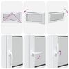 vidaXL Basement Window "RISOR" 110x70 cm Tilt&Turn DIN Right White