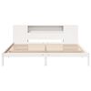 vidaXL Bookcase Bed without Mattress White 180x200 cm Super King Solid Wood Pine