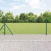 vidaXL Fence with Post Green 0.6 x 25 m Steel and PVC