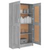 vidaXL Book Cabinet Grey Sonoma 82.5x30.5x150 cm Engineered Wood