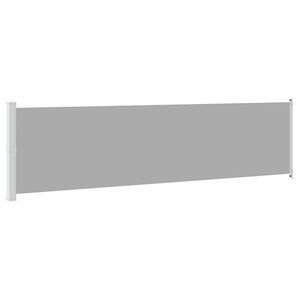 vidaXL Patio Retractable Side Awning 614x160 cm Grey