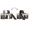 vidaXL Bunk Bed without Mattress with Slide White and Black 80x200 cm