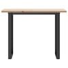 vidaXL Dining Table O-Frame 100x50x75.5 cm Solid Wood Pine and Steel