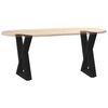 vidaXL Coffee Table Legs 2 pcs Black 38x(42-43.3) cm Steel