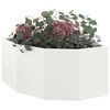 vidaXL Corner Planter White 60 x 60 x 35 cm Steel