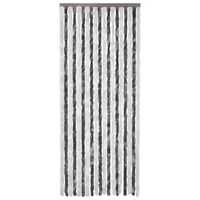 vidaXL Insect Curtain Grey and White 56x200 cm Chenille