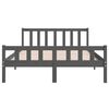 vidaXL Bed Frame without Mattress Grey Solid Wood 140x190 cm