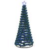 vidaXL LED Tinsel Christmas Tree with Base EKENAS 180 cm 220 LEDs Blue