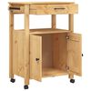 vidaXL Kitchen Trolley MONZA 60x40x88.5 cm Solid Wood Pine