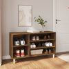 vidaXL Shoe Cabinet Smoked Oak 102x36x60 cm Engineered Wood