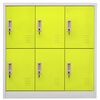 vidaXL Locker Cabinets 2 pcs Light Grey and Green 90x45x92.5 cm Steel