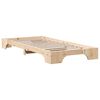vidaXL Bed Frame Natural 100 x 200 cm Solid Pine Wood