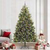 vidaXL Artificial Hinged Christmas Tree with Cones Green 240 cm