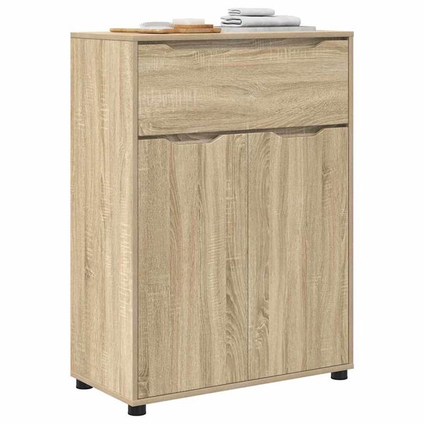 vidaXL Bathroom Cabinet with Drawer Sonoma Oak 72.5 x 36.5 x 100 cm