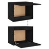 vidaXL TV Cabinets 6 pcs Black Solid Wood Pine