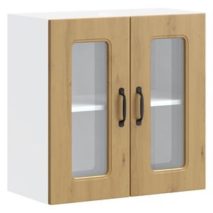 vidaXL Kitchen Wall Cabinet with Glass Door Kalmar Artisan Oak Engineered Wood