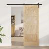 vidaXL Sliding Door ORKDAL Brown 83 x 211 cm Solid Pine Wood