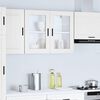 vidaXL Kitchen Wall Cabinet with Glass Door Porto White