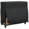 vidaXL Firewood Rack Cover Plain Black 61 x 122 x 106 cm Fabric