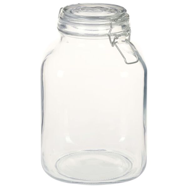 vidaXL Glass Jars with Lock 6 pcs 3 L