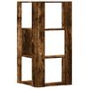 vidaXL Corner Bookcase 3-Tier Smoked Oak 50x50x102 cm Engineered Wood