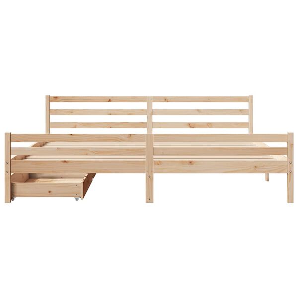 vidaXL Bed Frame without Mattress 200x200 cm Solid Wood Pine