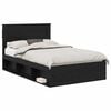 vidaXL Bed Frame Black Oak 135 x 190 cm Engineered Wood