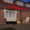 vidaXL Retractable Awning Manual Red 300 x 250 cm Fabric