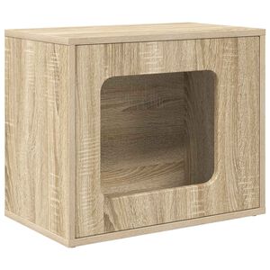 vidaXL Cat House Sonoma 51 x 30 x 42.5 cm Engineered Wood