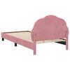 vidaXL Children's Bed Frame with Headboard Pink 80 x 200 cm Velvet