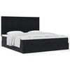 vidaXL Ottoman Bed with Mattresses Black 180x200cm Velvet