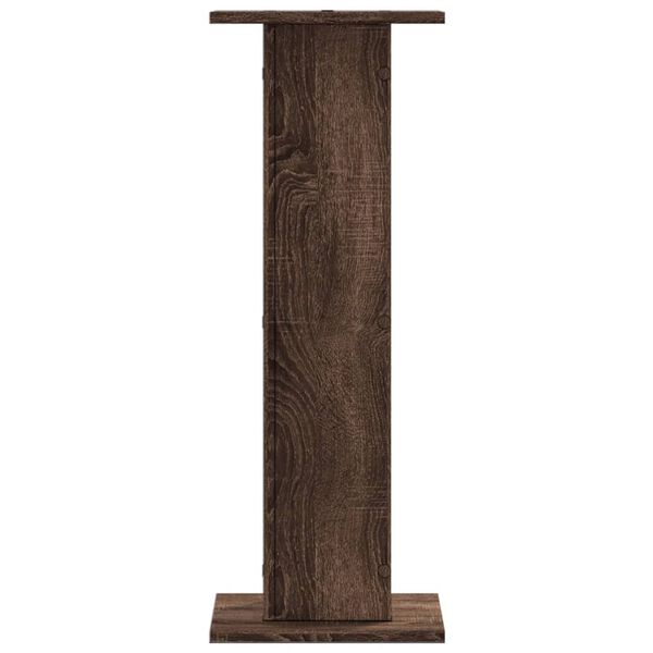 vidaXL Speaker Stands 2 pcs Brown Oak 30x30x80 cm Engineered Wood