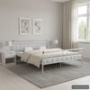 vidaXL Bed Frame without Mattress White Metal 160x200 cm
