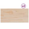 vidaXL Table Tops 2 pcs 60x30x2.5 cm Rectangular Solid Wood Pine