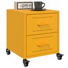 vidaXL Bedside Cabinets 2 pcs Mustard Yellow 36x39x43.5 cm Steel