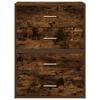 vidaXL Cabinets with 2 Drawers 2 pcs Smoked Oak 60x31x40 cm Engineered Wood