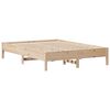 vidaXL Bed Frame without Mattress 150x200 cm King Size Solid Wood Pine
