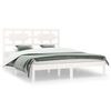 vidaXL Bed Frame without Mattress White 140x200 cm Solid Wood Pine