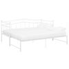 vidaXL Pull-out Sofa Bed Frame without Mattress White Metal 90x200 cm
