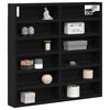 vidaXL Display Cabinet Black Oak 60 x 8.5 x 58 cm Engineered Wood